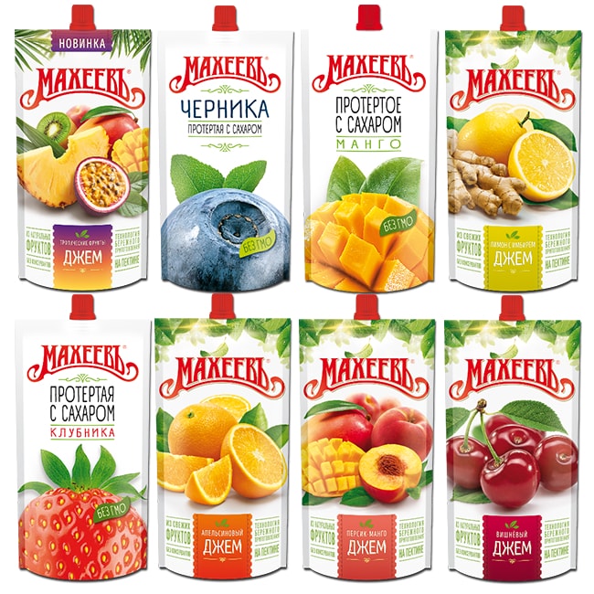 Джемы Махеевъ в ассортименте 300 г.